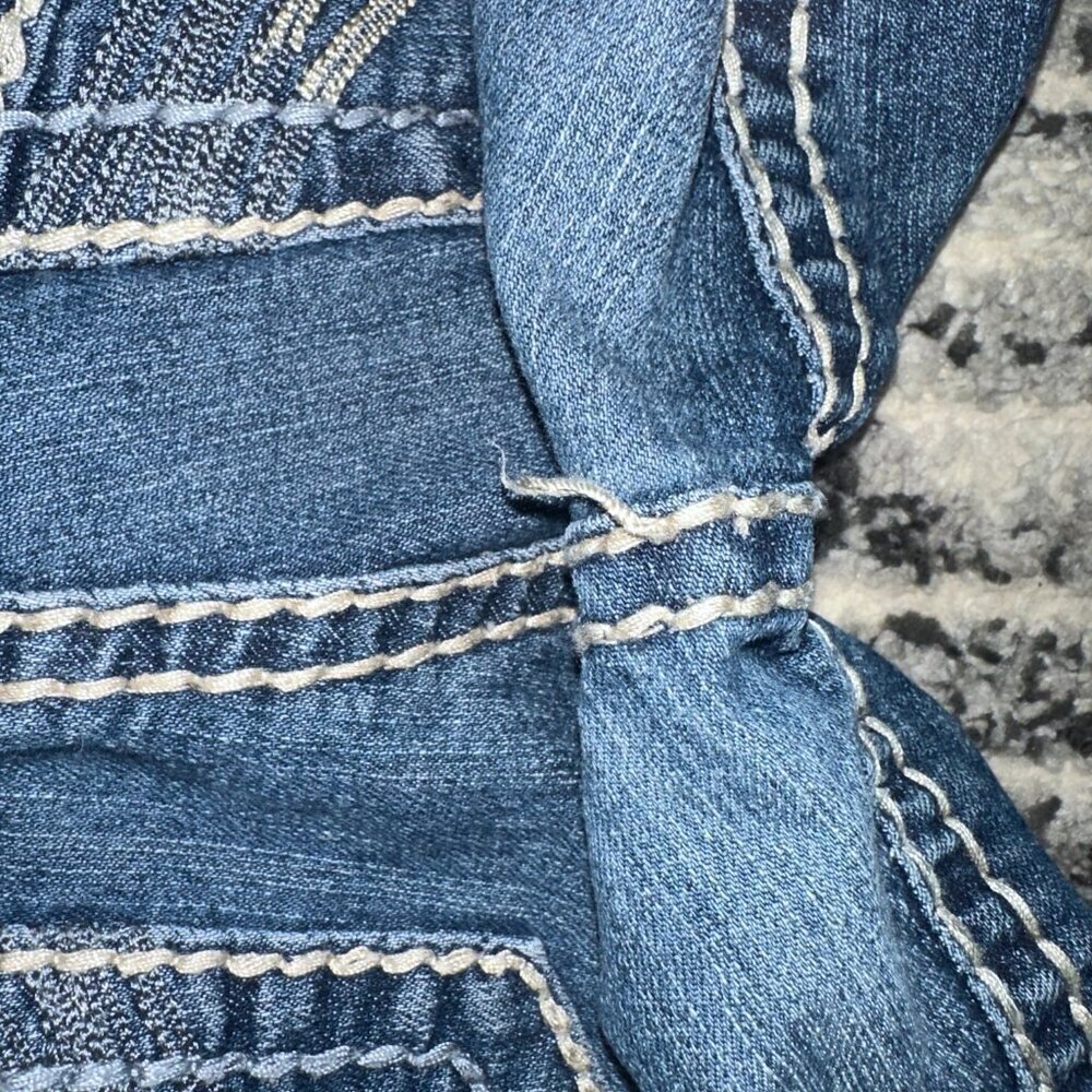 Almost Famous Women's Size 9 Skinny Jeans White Thread Low Rise Vintage 2000s - Picture 13 of 16